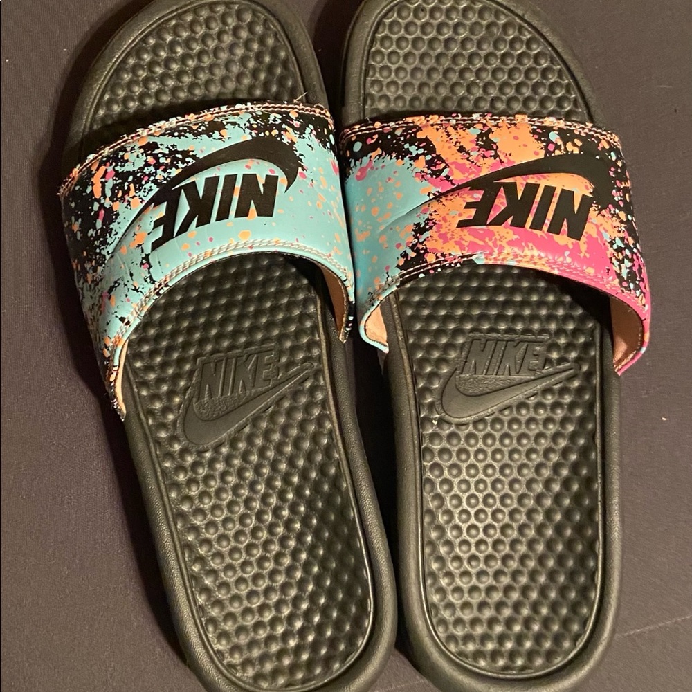 Paint Spatter Nike Slide